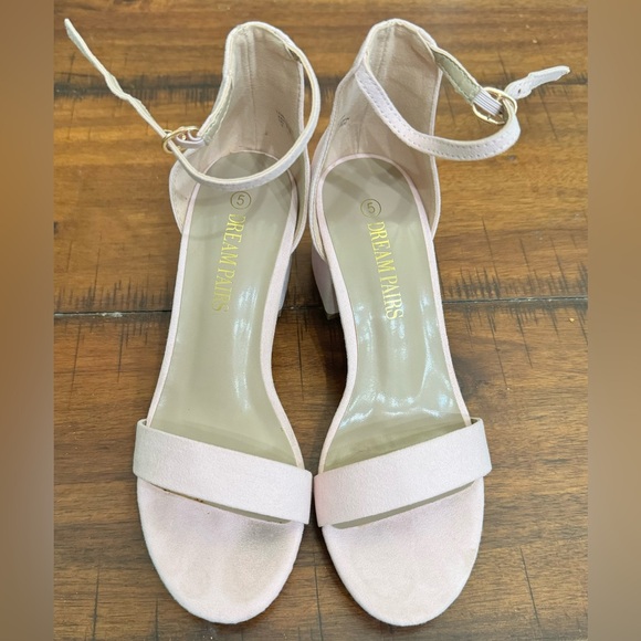 Dream Pairs Women’s low chunk heel in pink suede size 5 - Picture 2 of 4